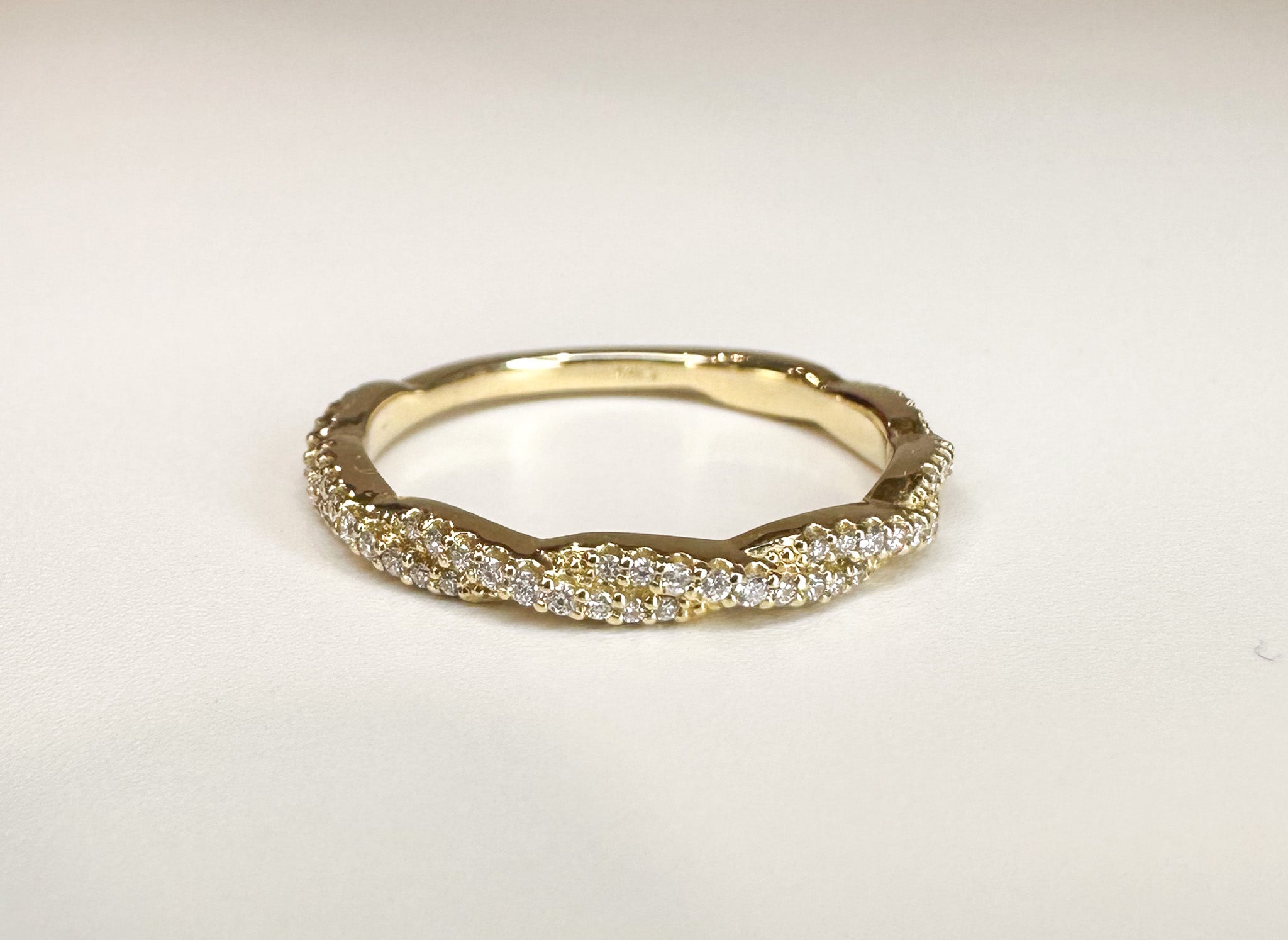 Diamond Twist Wedding Band