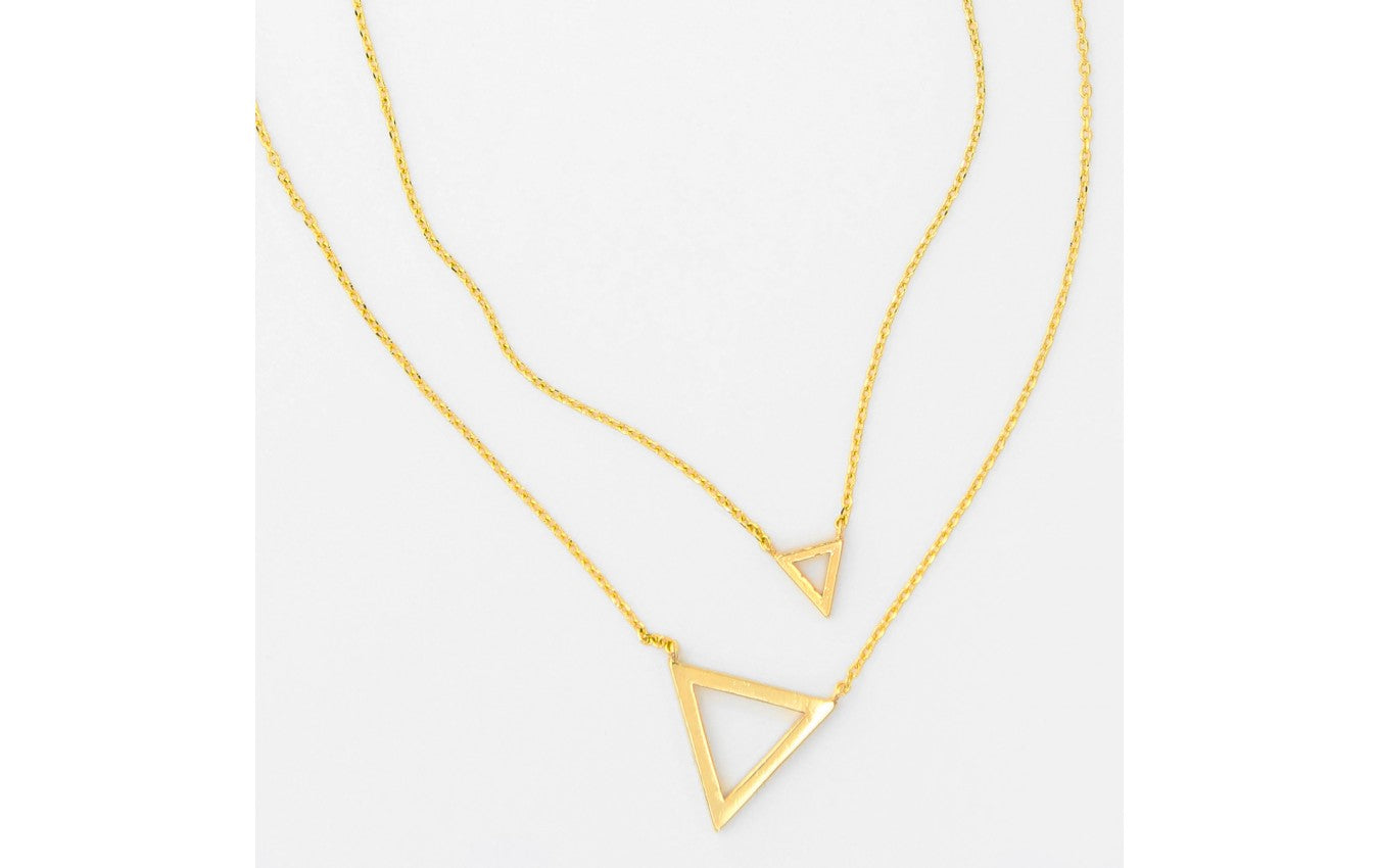 Double Triangle Necklace