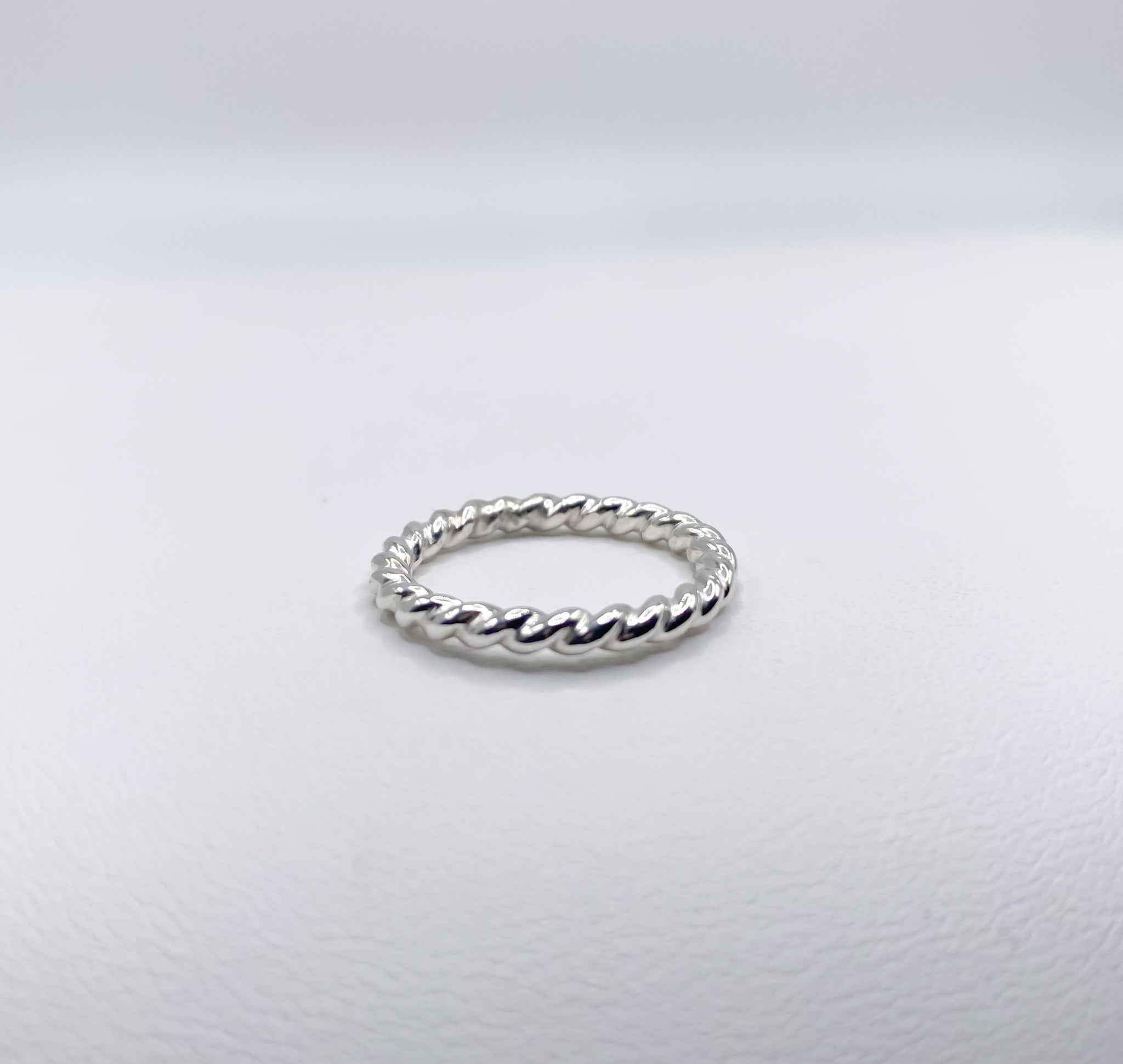 Wide Silver Twist Band