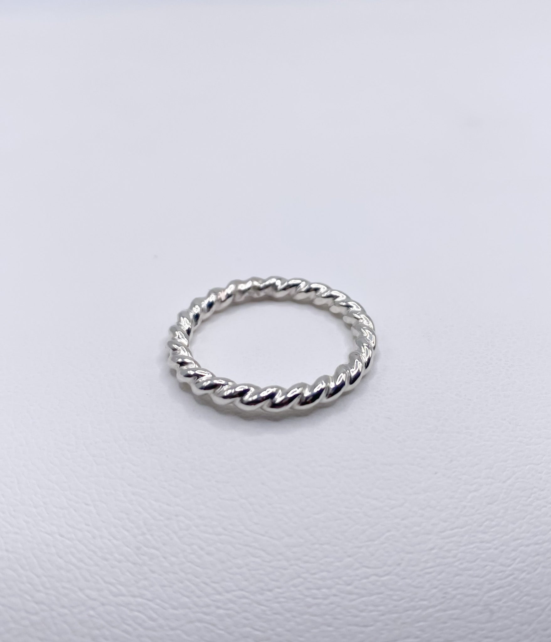 Wide Silver Twist Band